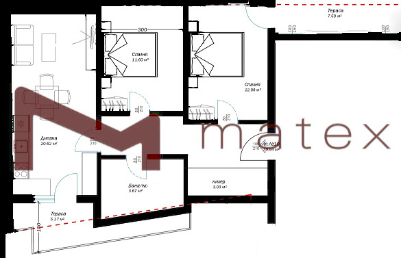 Продаја  2 спаваће собе Варна , Колхозен пазар , 92 м2 | 92771008 - слика [2]