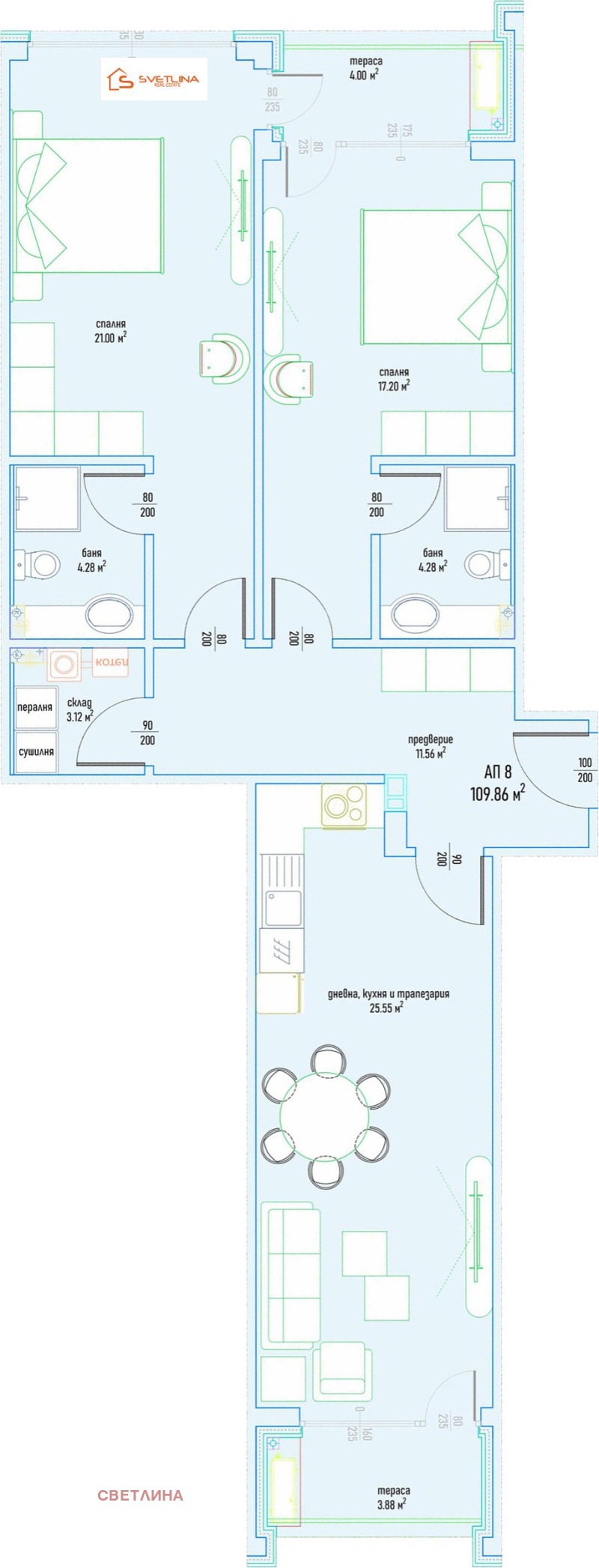 Продава 3-СТАЕН, гр. София, Малинова долина