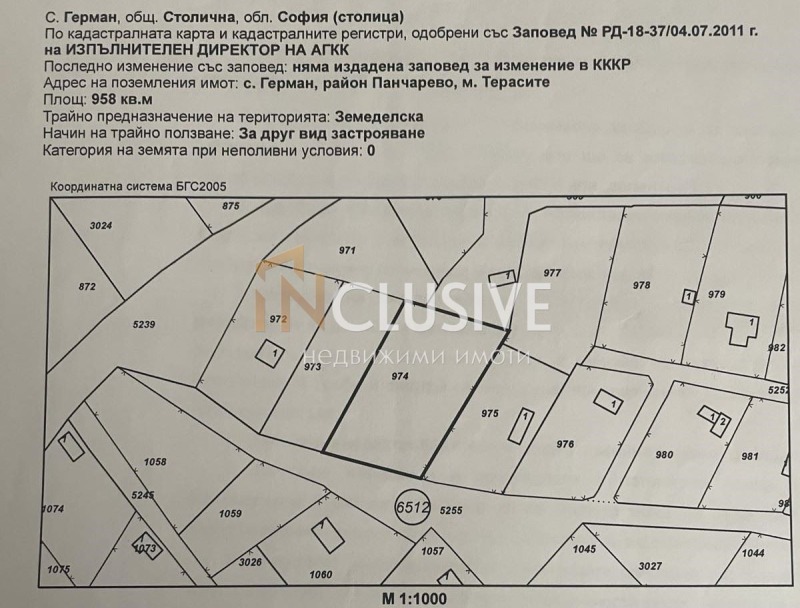 Продава ПАРЦЕЛ, с. Герман, област София-град, снимка 1 - Парцели - 47941190