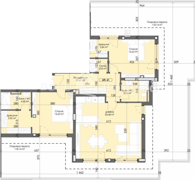 For Sale  2 bedroom Plovdiv , Trakiya , 107 sq.m | 68311426 - image [14]