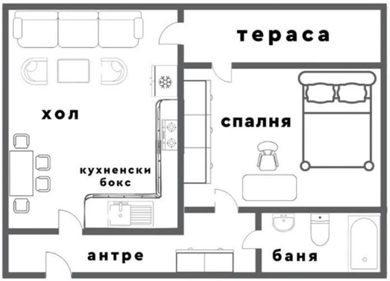 For Sale  Studio Burgas , Meden rudnik - zona V , 45 sq.m | 87754679 - image [2]