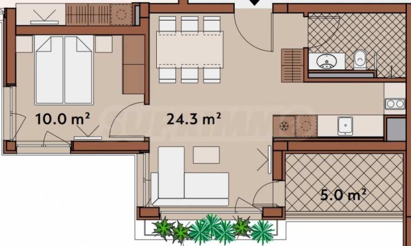 Продава 2-СТАЕН, гр. Созопол, област Бургас, снимка 2 - Aпартаменти - 46919857