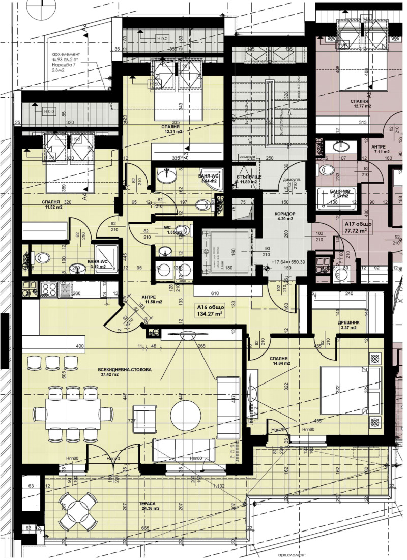 Myytävänä  2 makuuhuonetta Sofia , Tsentar , 166 neliömetriä | 55110978 - kuva [2]