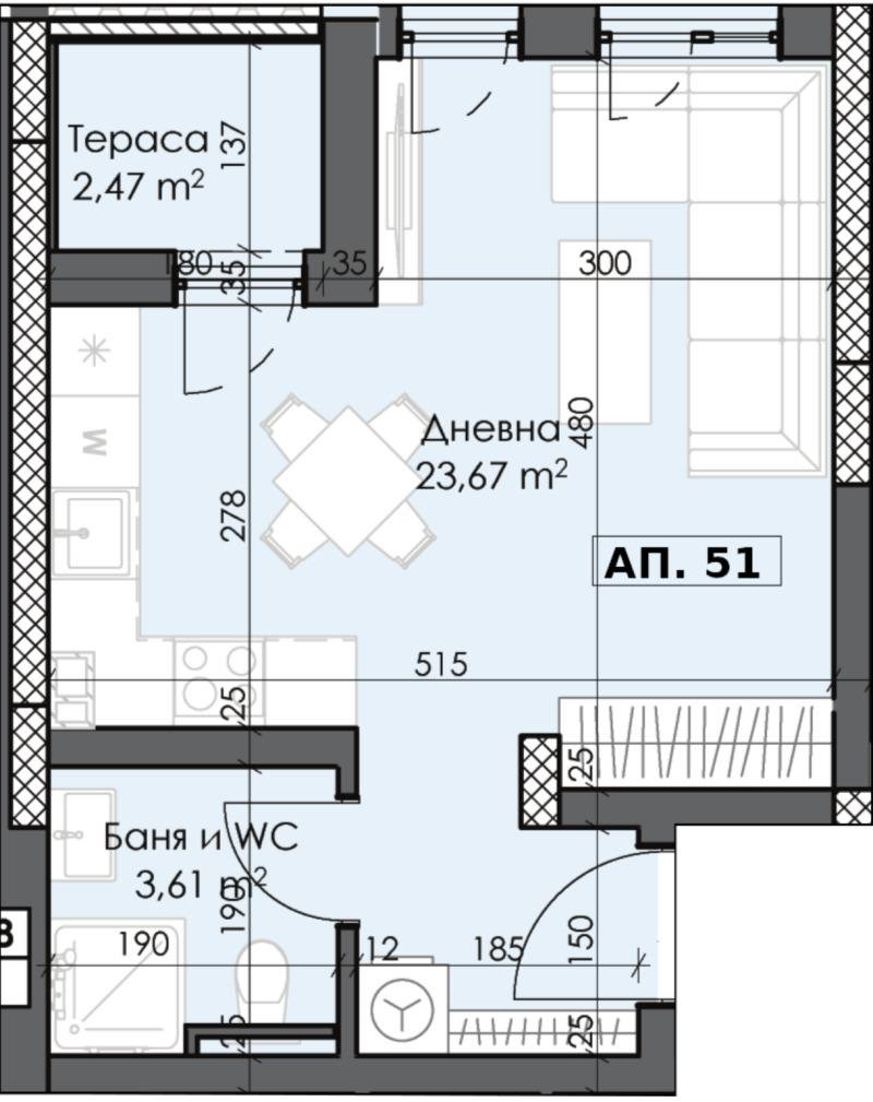 Продава  1-стаен град Пловдив , Тракия , 45 кв.м | 27991147 - изображение [2]