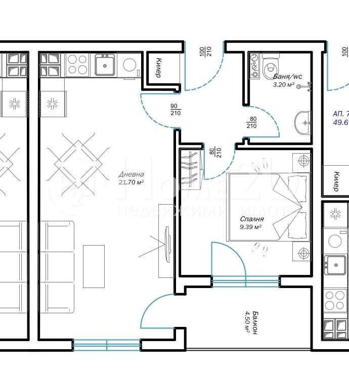 Продава 2-СТАЕН, гр. Варна, м-т Пчелина, снимка 3 - Апартаменти - 52771532