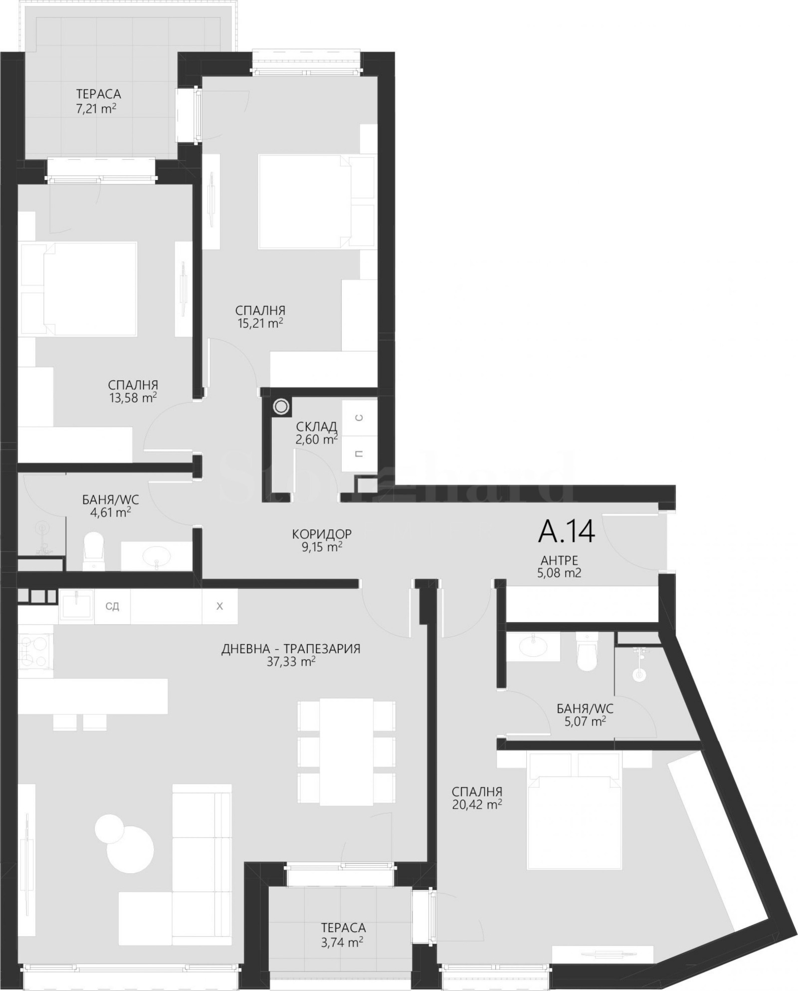 Продава 4-СТАЕН, гр. София, с. Лозен, снимка 2 - Апартаменти - 55199577