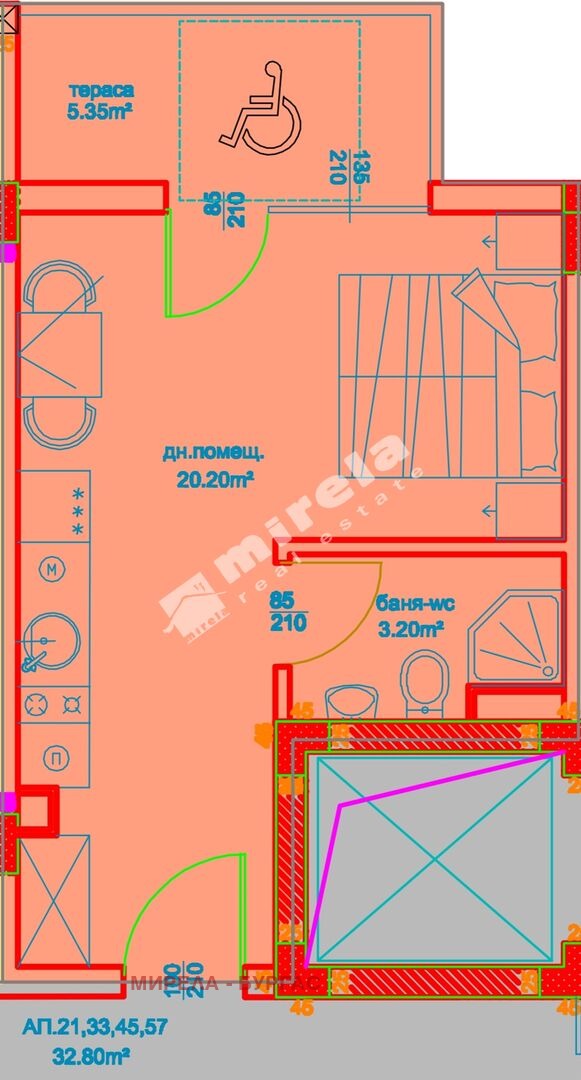 In vendita  Studio regione Burgas , k.k. Slanchev briag , 37 mq | 75731021 - Immagine [11]