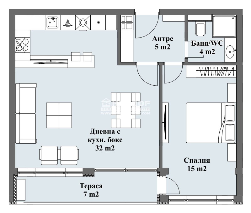 Te koop  1 slaapkamer Plovdiv , Zapaden , 86 m² | 11850336 - afbeelding [4]