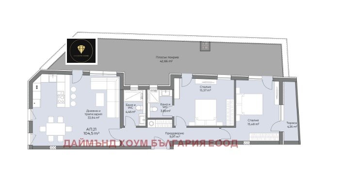 En venta  2 dormitorios Plovdiv , Jristo Smirnenski , 179 metros cuadrados | 36821774 - imagen [2]