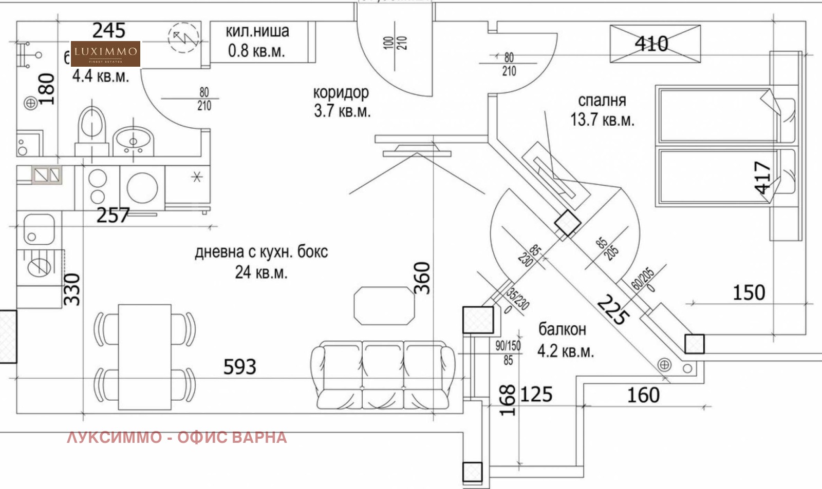 Продава 2-СТАЕН, гр. Варна, Цветен квартал, снимка 7 - Апартаменти - 54972579