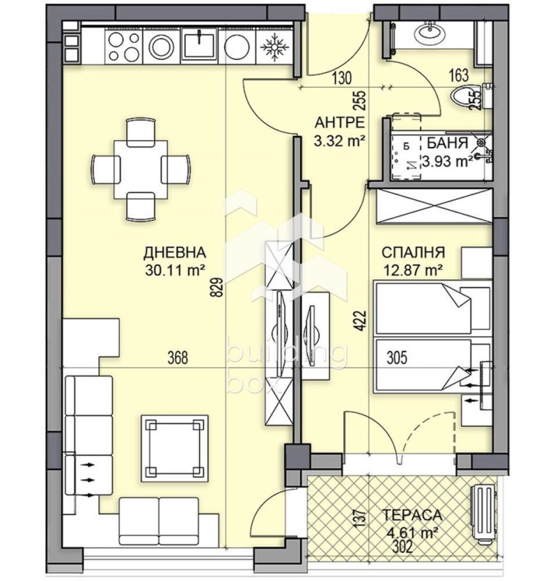 In vendita  1 camera da letto Plovdiv , Gagarin , 77 mq | 14313395 - Immagine [2]