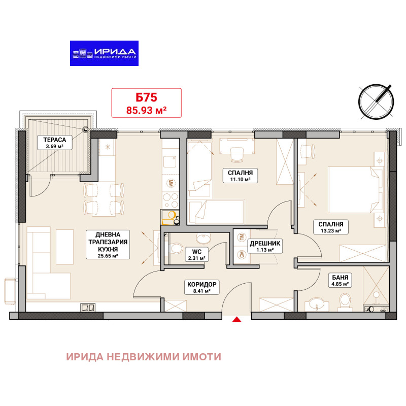 Продава 3-СТАЕН, гр. София, Младост 4, снимка 1 - Aпартаменти - 49260996