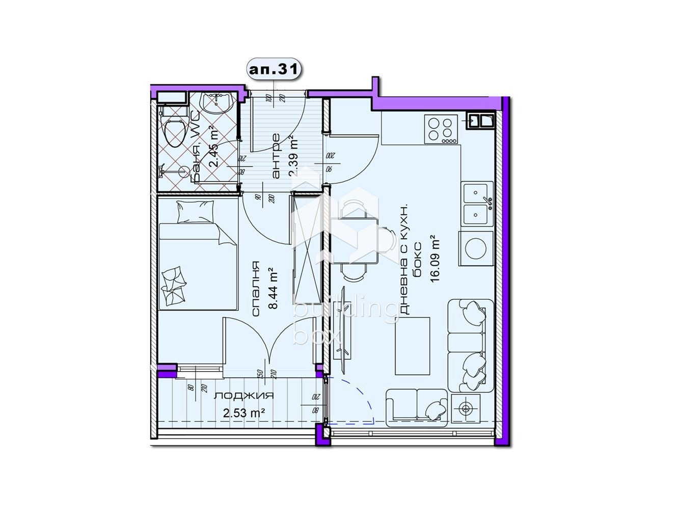 Продава 2-СТАЕН, гр. Шумен, Добруджански, снимка 2 - Апартаменти - 54787729