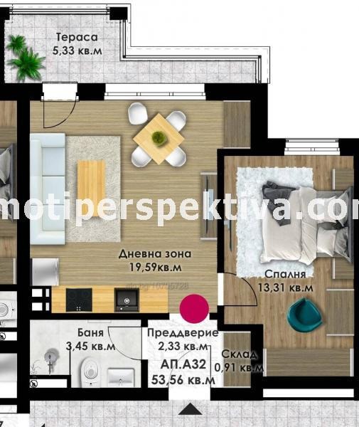 Продава 2-СТАЕН, гр. Пловдив, Кючук Париж, снимка 7 - Апартаменти - 55447850