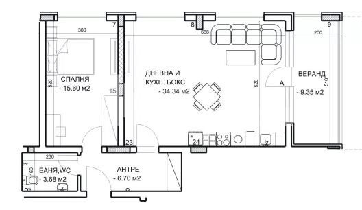 Till salu  1 sovrum Plovdiv , Mladejki Halm , 93 kvm | 80700270 - bild [2]