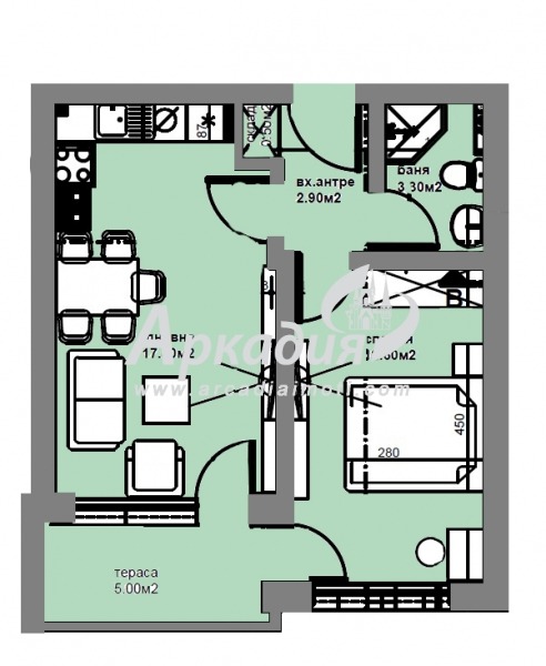 Zu verkaufen  1 Schlafzimmer Plowdiw , Trakija , 56 qm | 87881851 - Bild [2]