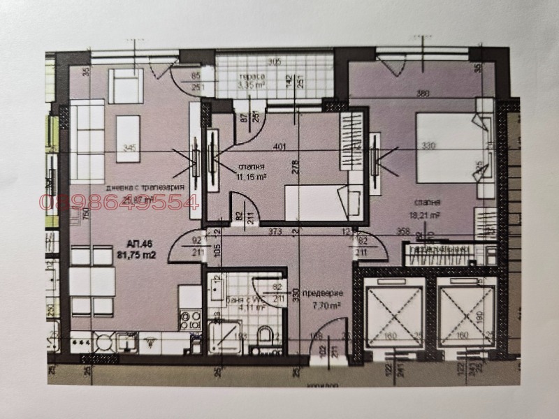 Продава 3-СТАЕН, гр. Пловдив, Тракия, снимка 9 - Апартаменти - 52595845
