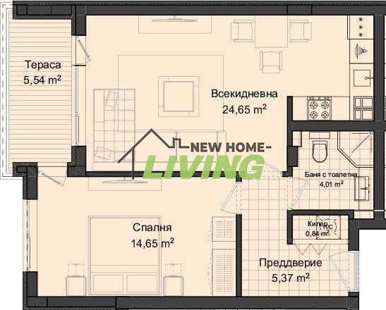 À vendre  1 chambre Plovdiv , Gagarin , 72 m² | 97608476