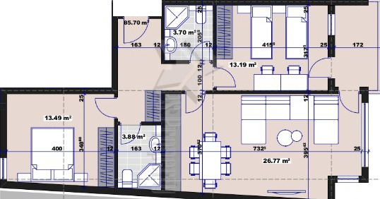 Продава 3-СТАЕН, гр. Стара Загора, Три чучура - север, снимка 3 - Апартаменти - 54368070