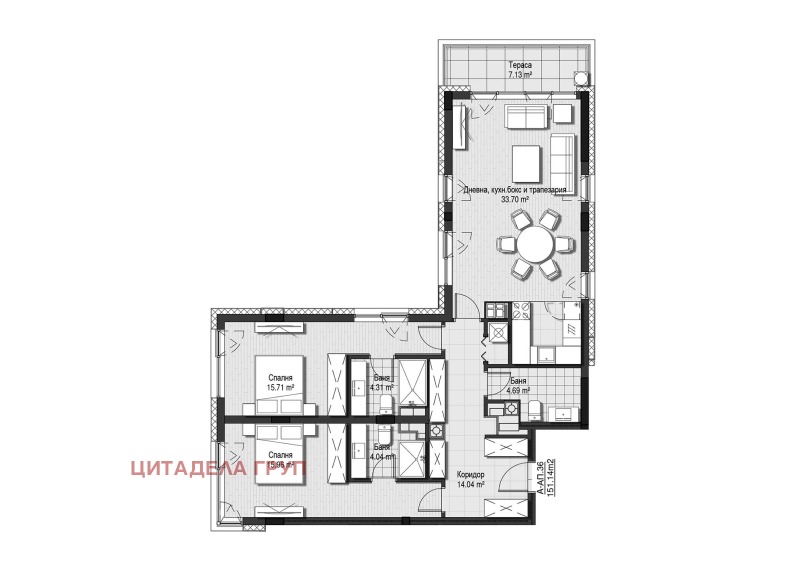 For Sale  2 bedroom Sofia , Krastova vada , 152 sq.m | 91494117 - image [4]