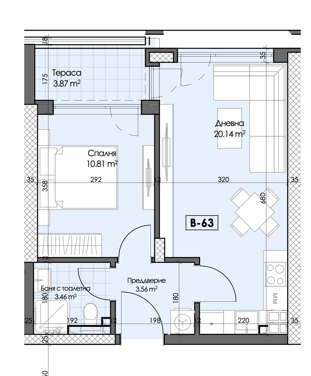 Продава 2-СТАЕН, гр. Пловдив, Гагарин, снимка 2 - Апартаменти - 54631145