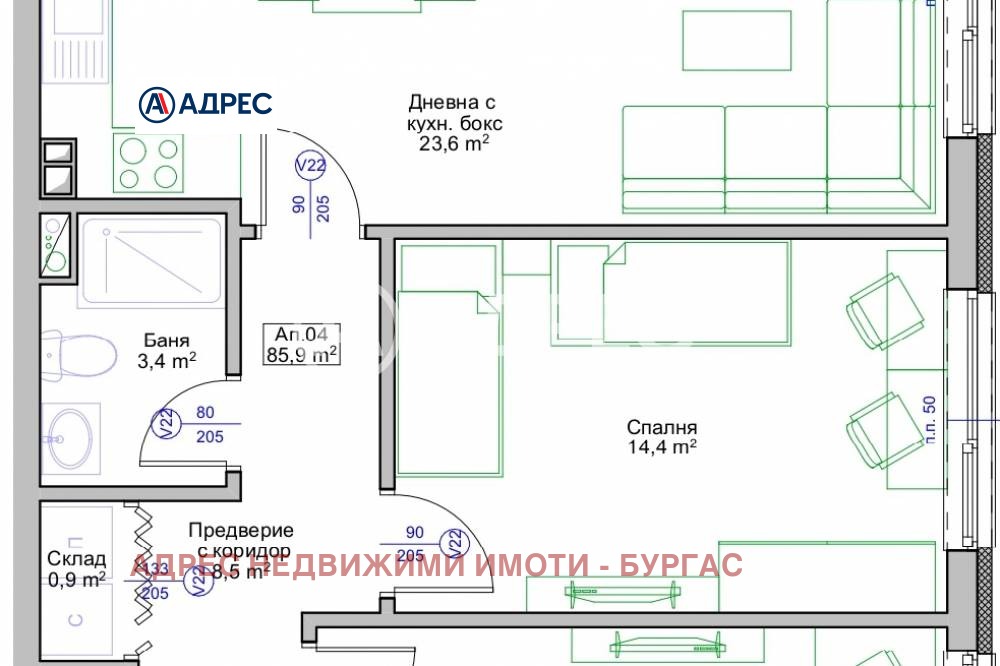 Продава 3-СТАЕН, гр. Поморие, област Бургас, снимка 2 - Апартаменти - 53793947