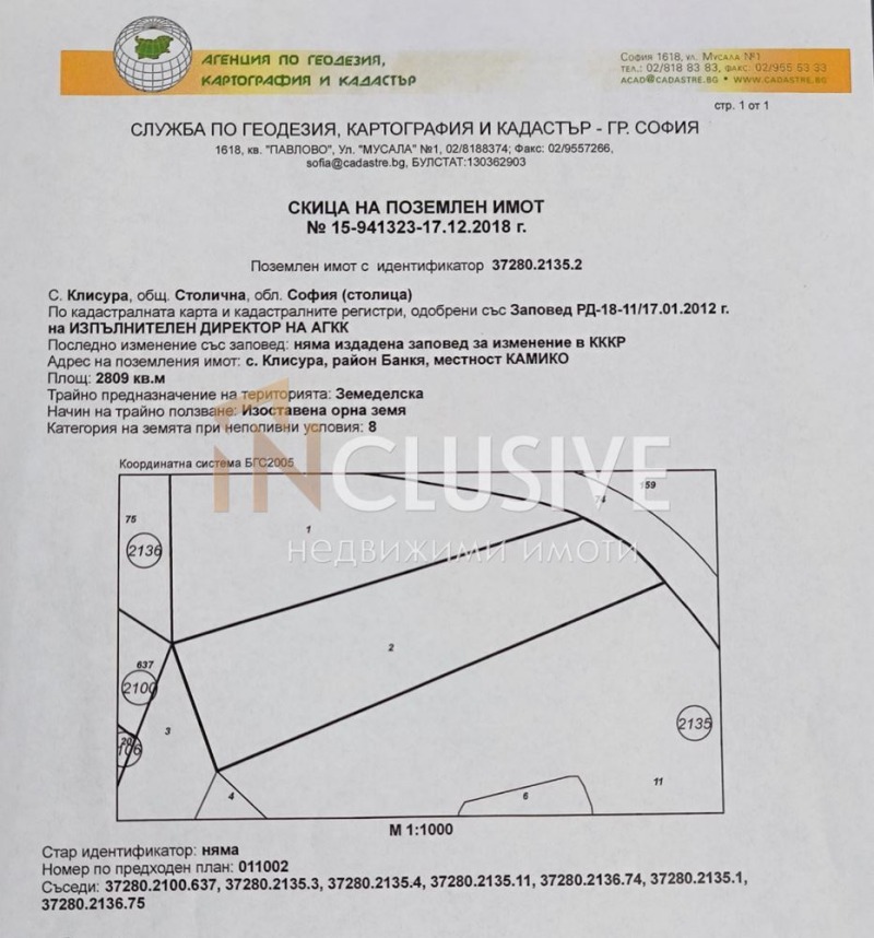 Продава ПАРЦЕЛ, гр. Банкя, област София-град, снимка 1 - Парцели - 47533714