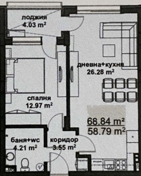 1 hálószoba Slavejkov, Burgas 1