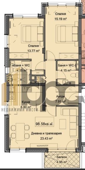 Продава  3-стаен град София , м-т Камбаните , 119 кв.м | 32990858 - изображение [3]
