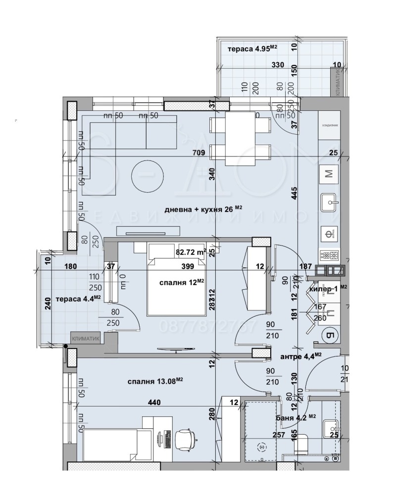 Продаја  2 спаваће собе Стара Загора , Казански , 97 м2 | 58050406 - слика [2]