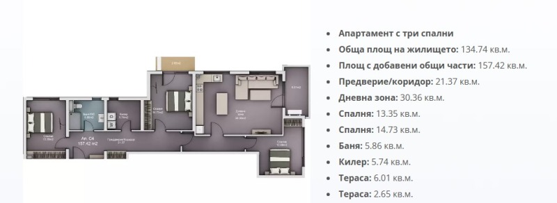 Продава  4-стаен град Варна , к.к. Св.Св. Константин и Елена , 157 кв.м | 44619838 - изображение [2]