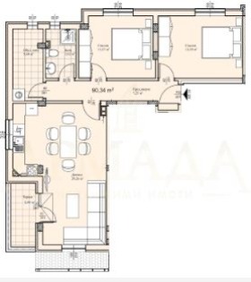 Te koop  2 slaapkamers Plovdiv , Proslav , 100 m² | 80480777 - afbeelding [2]