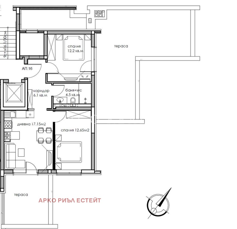 Продава 3-СТАЕН, гр. София, Обеля, снимка 9 - Aпартаменти - 48439820