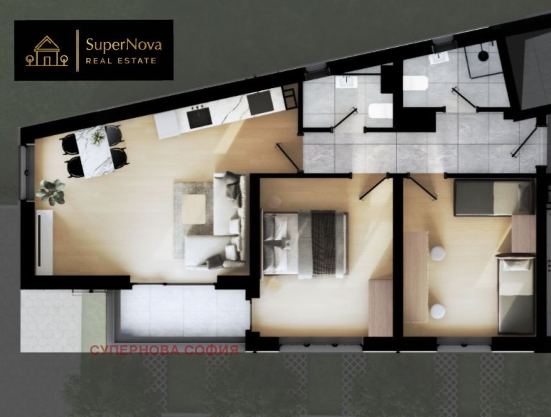 Продава 3-СТАЕН, гр. София, Дружба 2