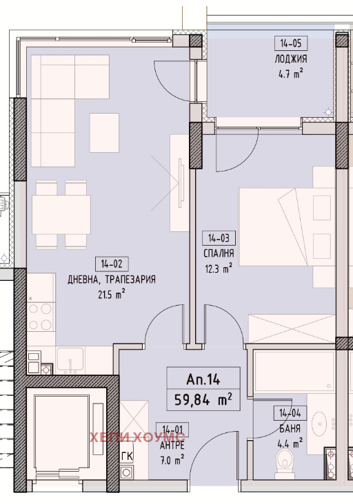 Продава 2-СТАЕН, гр. София, Малинова долина, снимка 3 - Aпартаменти - 47229767