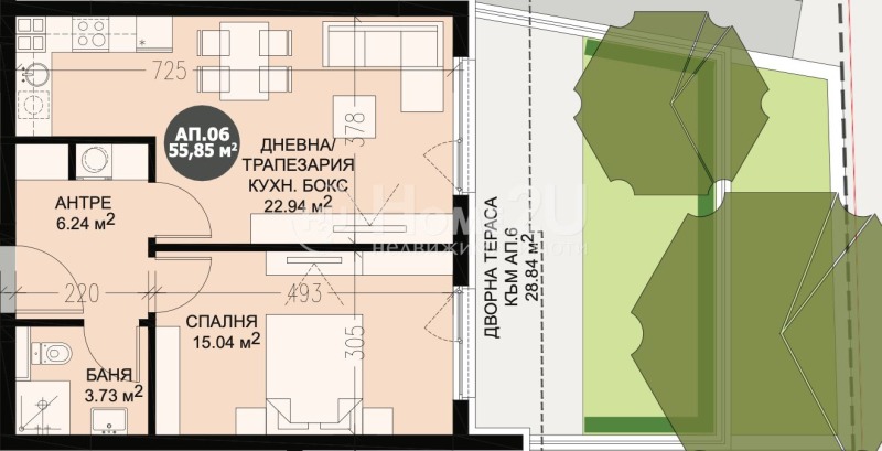 Til salgs  1 soverom Sofia , Dragalevtsi , 98 kvm | 21420068 - bilde [2]