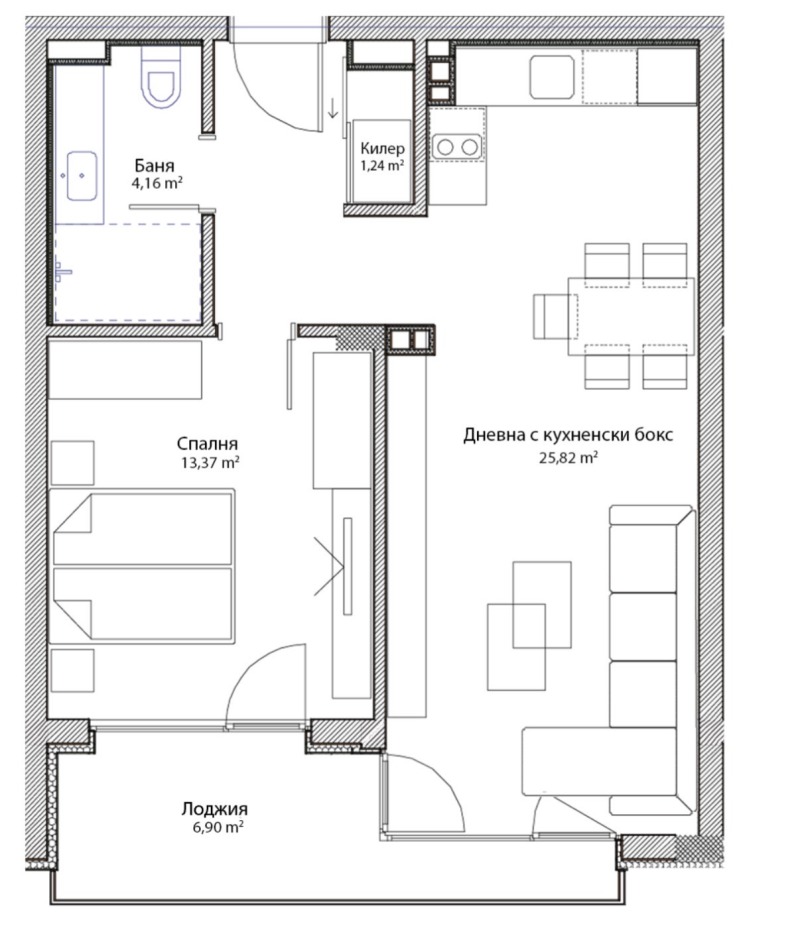 Продава 2-СТАЕН, гр. София, Манастирски ливади, снимка 3 - Апартаменти - 52638587
