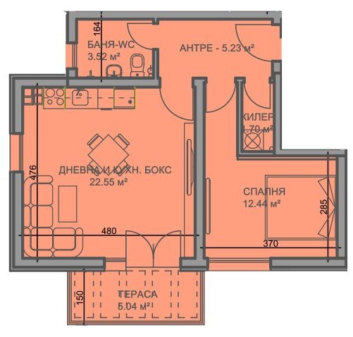 Продава 2-СТАЕН, гр. Пловдив, Прослав, снимка 3 - Апартаменти - 54350930