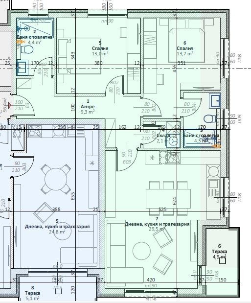 Продава 3-СТАЕН, гр. Пловдив, Коматево, снимка 3 - Апартаменти - 52376329