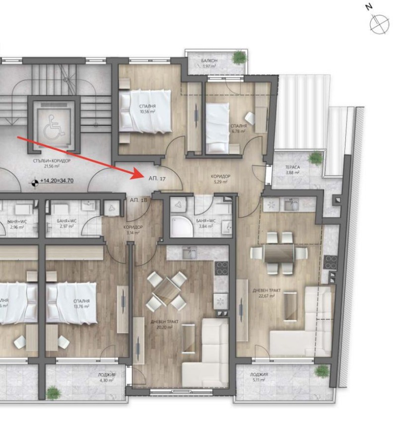 Продава 2-СТАЕН, гр. Варна, Погреби, снимка 2 - Апартаменти - 52838747