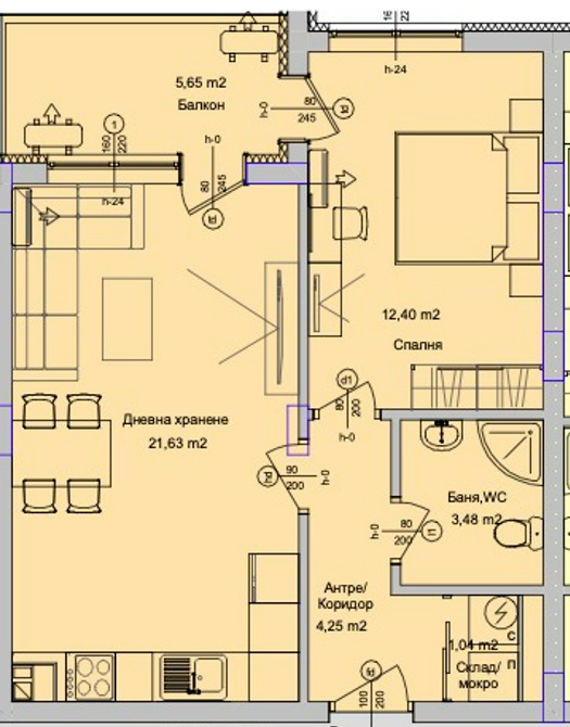 Продава 2-СТАЕН, гр. Бургас, Изгрев, снимка 1 - Aпартаменти - 49525565