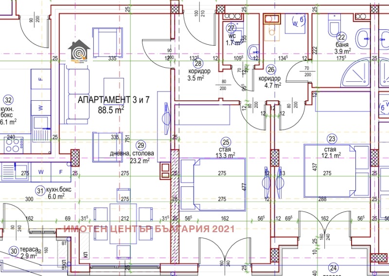 Продава 3-СТАЕН, гр. София, Хладилника, снимка 9 - Aпартаменти - 47714773