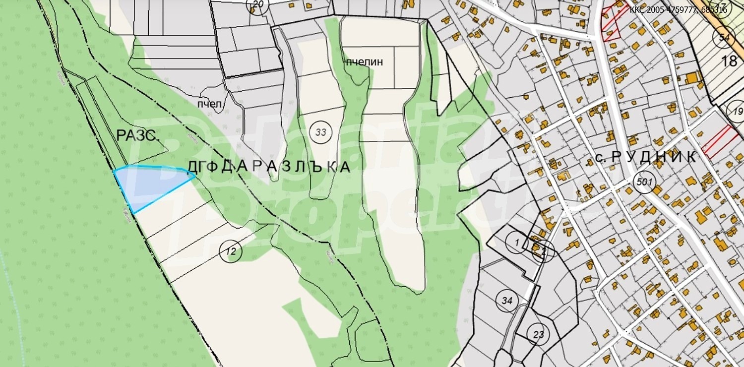 Продава ПАРЦЕЛ, с. Рудник, област Варна, снимка 3 - Парцели - 56681785