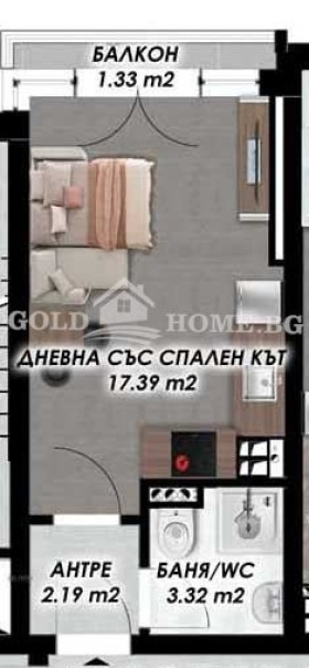 Продава 1-СТАЕН, гр. Пловдив, Гагарин, снимка 2 - Апартаменти - 53888077