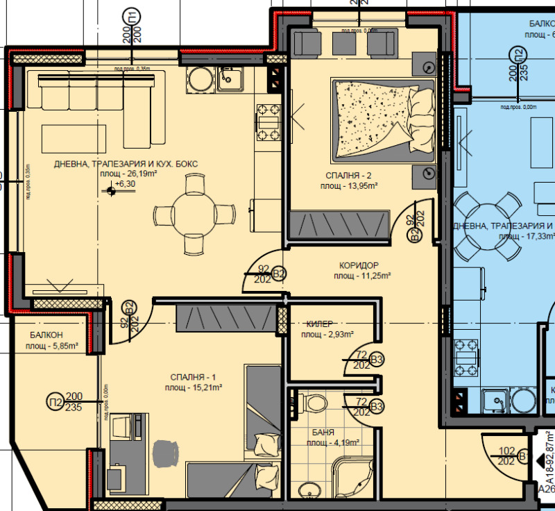 Te koop  2 slaapkamers regio Haskovo , Svilengrad , 105 m² | 82249507