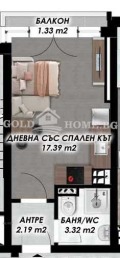 Продава 1-СТАЕН, град Пловдив, Гагарин • 38510 € / 75319.01 лв. • 81646813 2