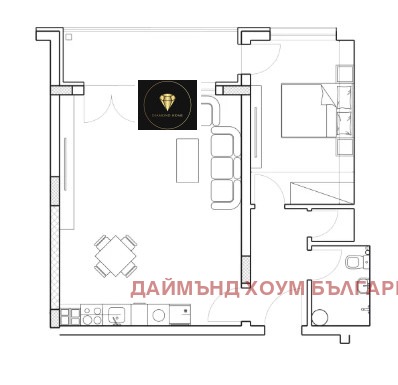 Προς πώληση  1 υπνοδωμάτιο Πλοβδηβ , Μλαδεζκη Χαλμ , 79 τ.μ | 76878373 - εικόνα [2]
