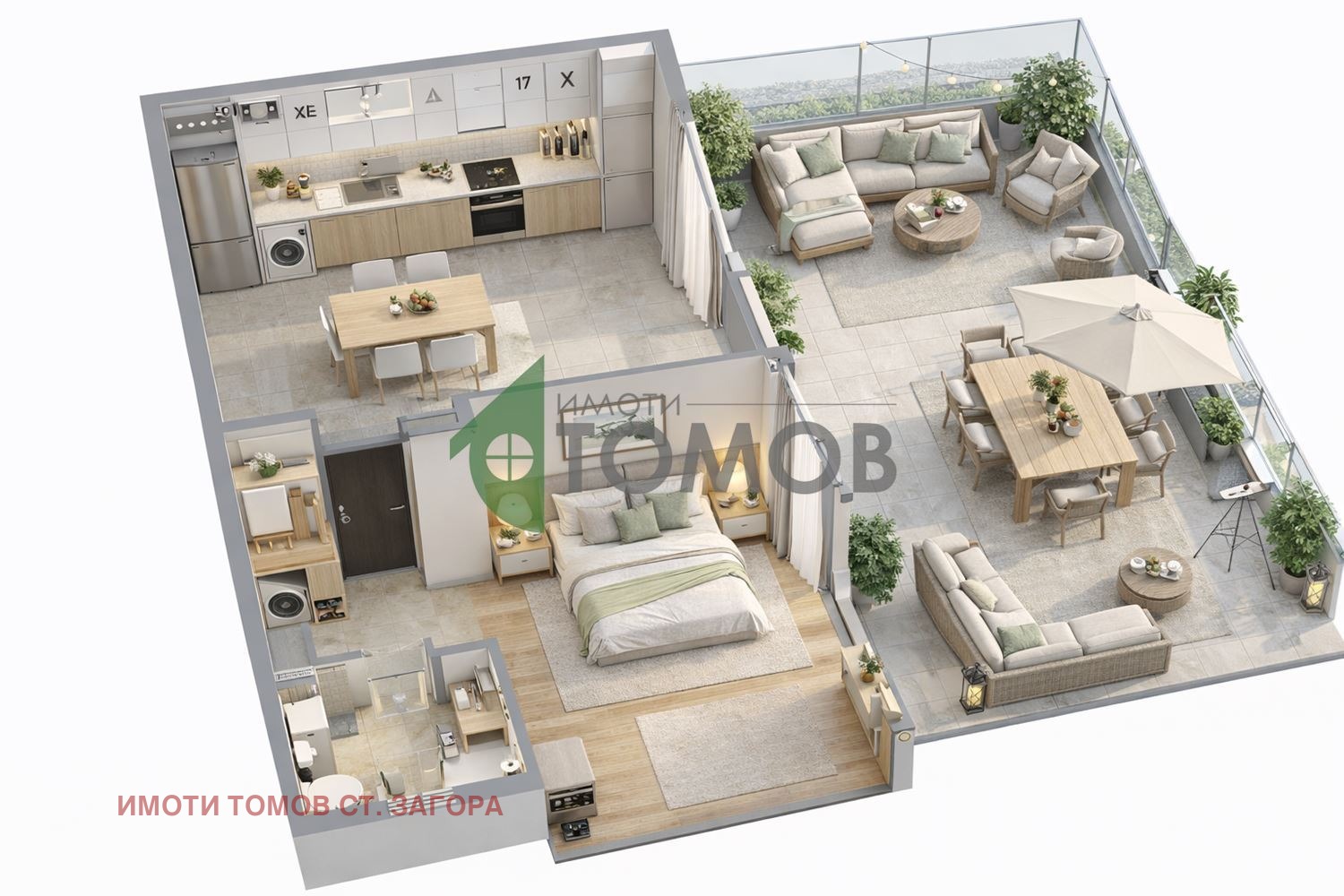 Продава 2-СТАЕН, гр. Стара Загора, Самара 3, снимка 2 - Апартаменти - 54050845
