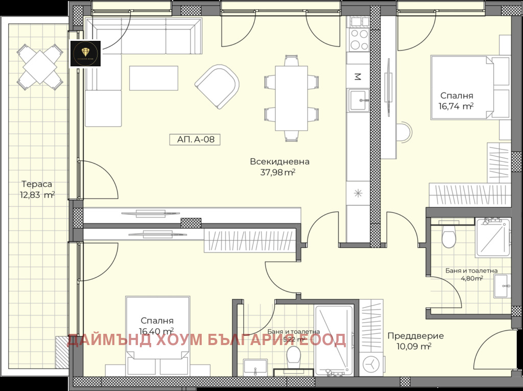 Продава 3-СТАЕН, гр. Пловдив, Остромила, снимка 2 - Апартаменти - 50313782
