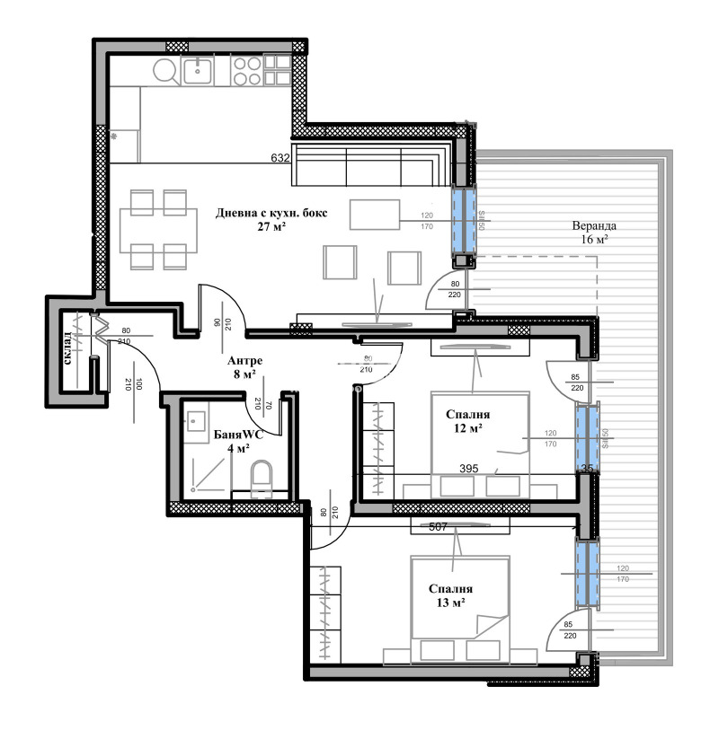 Продава  3-стаен град Пловдив , Въстанически , 108 кв.м | 82734102 - изображение [2]